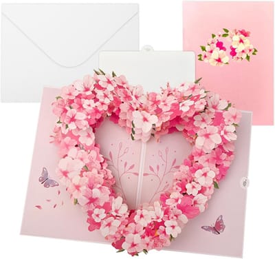3D Bloemen Pop-Up Verjaardagskaart met Enveloppe voor Vrouwen