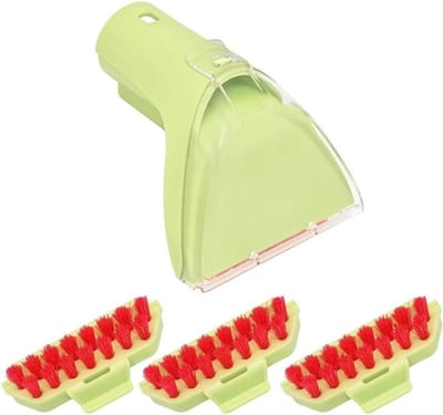 Vlekkenborstel voor tapijtreiniger - Bekledingsgereedschap - Hardnekkige vlekken verwijderen - Specifiek ontworpen pasvorm - 4 inch - Groen