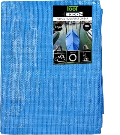 Afdekzeil Blauw - Bootzeil Houten Zeildoek - Bescherming Buiten - Waterdicht Polyethyleen - 5x8 Meter - Blauw
