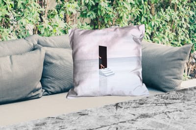 Sierkussen Buiten - Vintage - Deur - Abstract - 60x60 cm - Weerbestendig