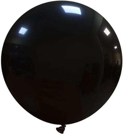 Professionele reuze latexballon 34” (± 86 cm) Zwart – geschikt voor helium – premium decoratie – herbruikbaar bij zorgvuldig gebruik