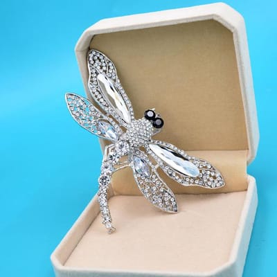 Strass Grote Libelle Broches Voor Vrouwen Vintage Jas Broche Pin Insect Sieraden 8 Kleuren Beschikbaar Cadeau