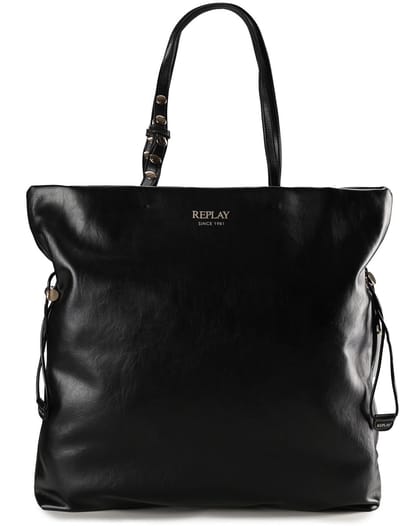 REPLAY shopper Shopper Black zwart
