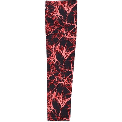 Manchon de bras de basketball respirant Protection de la peau Protection solaire Rouge Éclair L black