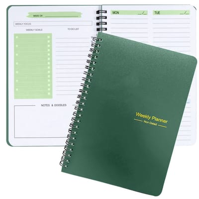 Notitieboekje a5 - A5-takenlijst zonder datum - Wekelijkse doelenplanner - notitieboeken & notitieblokken - 52-weken planner met ringband - Volg wekelijks gezonde gewoonten - 21*14,5*0,8 cm - groente
