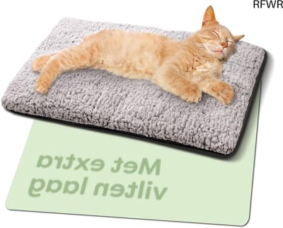 RFWR® Zachte Zelfverwarmende Deken 60x45cm voor Katten en Honden - Warmtemat met Wasbare Hoes en Antislip Onderkant