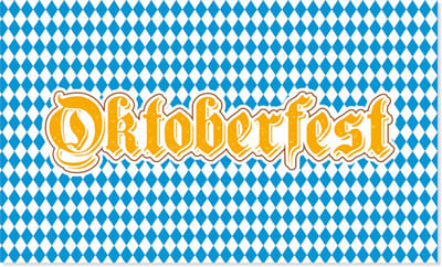 BTH - Gevelvlag Oktoberfest - 150x90cm - XXL Polyester Vlag - Vlag - Feestvlaggen - Flag - Verjaardag - Decoratie - 1x