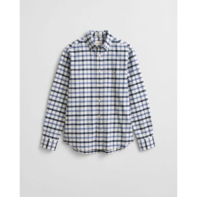 Gant Overhemd Oxford Check Button-Down Faded Denim / male