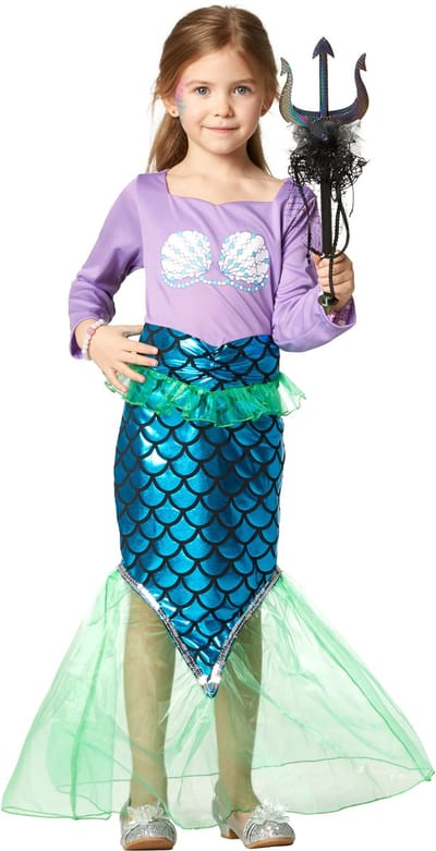 dressforfun - zeemeermin - 104 (3-4y) - Verkleedkleding carnaval - Halloween - Verkleden - Feestkleding - Carnavalskleding - Feest - Partykleding