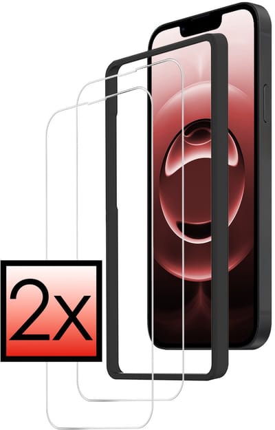 Screenprotector - 2 Stuks - Geschikt voor Apple iPhone 16e / 17e - Met Installatie Frame - Beschermglas - Gehard Glas - Tempered Glass - Screen Protector - Inclusief Montage Kit