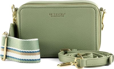 SEIDENFELT MANUFAKTUR Schoudertas Falun Svedala Crossbody Bag Cool Sage / Gold Lichtgroen