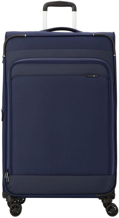 d & n Travel Line 9504 4 wielen Trolley L 76 cm met uitbreidingsplooi - Zachte bagage - TSA slot - navy