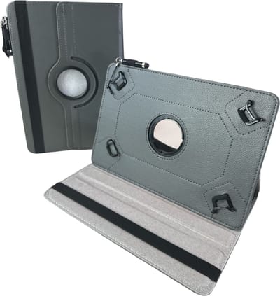 Universele Tablet Hoes voor 8 inch Tablet - 360° draaibaar - Grijs Geschikt voor: Teclast/Huawei/Blackview/Asus/Lenovo/Fusion/Vankyo/Fire/DOOGEE/Hipad/Xiaomi/BOOX/PRITOM/TCL/OPPO Android Pad Tablets