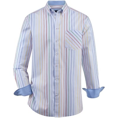 Babista herren Overhemd - 39/40 - blauw - Plus Size