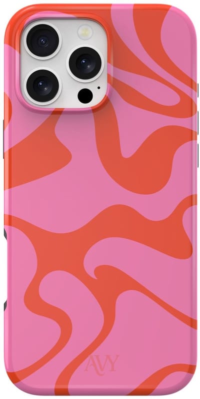 AVY Hard Shell Back Cover | geschikt voor Apple iPhone 15 Pro | Rosé Twist | Compatibel met MagSafe & Qi2