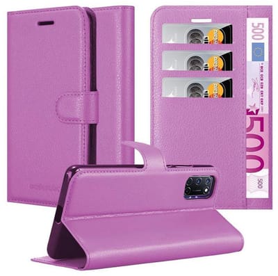 Cadorabo Hoesje geschikt voor Oppo A72 in MANGAAN PAARS - Beschermhoes met magnetische sluiting, standfunctie en kaartvakje Book Case Cover Etui