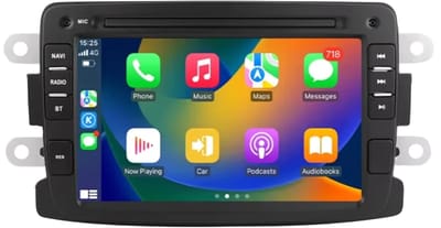 Autoradio met bluetooth - Carplay - Voor Renault / Dacia Duster / Sandero / Captur / Xray / Logan 2 / Symbool / Dokker - Geschikt voor Apple en Android - Stereo - Navigatie - Navigatiesysteem auto