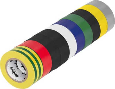 Rebel PVC - Isolatietape - 19mm x 9m - Mix Kleuren - Set van 10