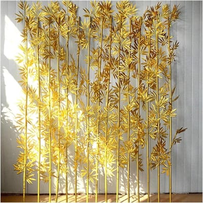 Kunst bamboe - Nep boom - Decoratie binnen - Onderhoudsvrij - 1.8 meter - Goud