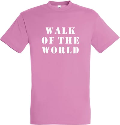 T-shirt Walk of the world |Wandelvierdaagse | vierdaagse Nijmegen | Roze woensdag | Roze | maat XS