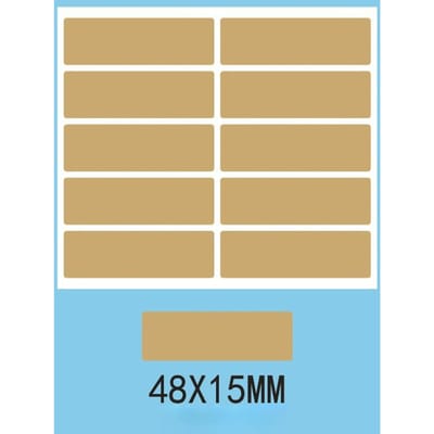 100 Stuks Pak Rechthoekige Kras-Off Stickers Labels 1,9 X 0,6 Inch gray