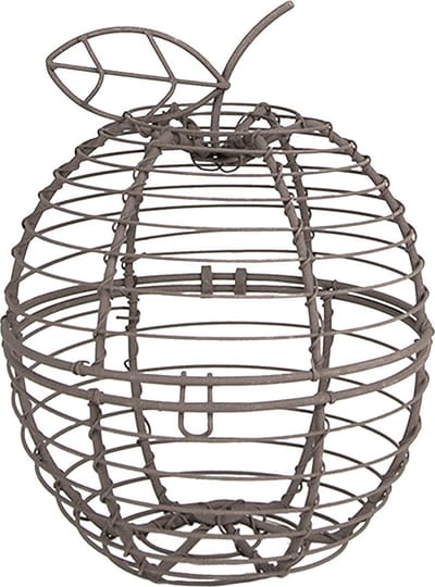 Clayre & Eef Mand Appel Ø 11x14 cm Bruin Metaal