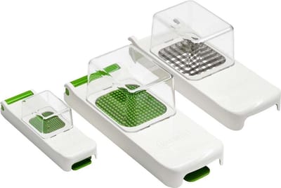 Alligator Chopper set met opvangbak - 3-in-1 3x3 mm, 6x6 mm en 12x12 mm