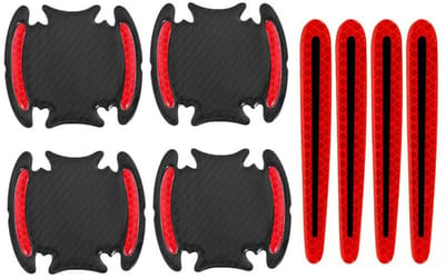 Dailygoody - Auto Deurklink Reflecterende Strip - Anti-Kras Bescherming - Rood - Reflecterende Stickers - Veiligheid en zichtbaarheid in het verkeer -.