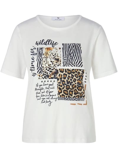 Shirt ronde hals Van Peter Hahn wit