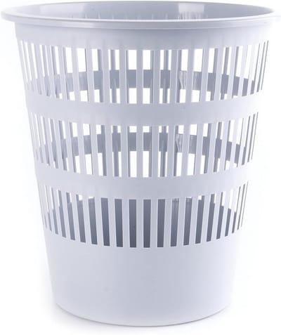Afvalmand ronde kunststof prullenbak 12 liter voor kantoor en keuken - elegant en praktisch