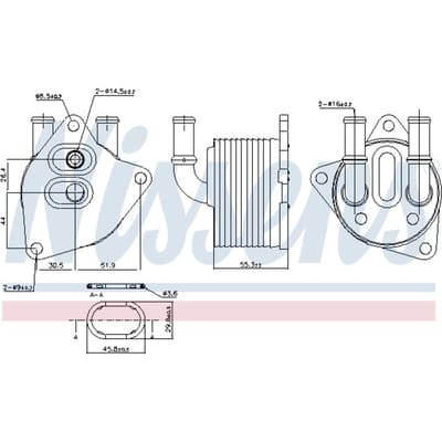 Olie radiator, motorolie NISSENS 91223