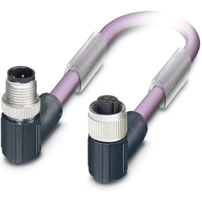 Phoenix Contact 1543935 Sensor/actuator connector, geassembleerd M12 Aantal polen (sensoren): 5 Stekker, haaks, Bus, haaks 2.00 m 1 stuk(s)