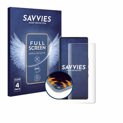 Savvies - Screenprotector voor ZTE Nubia Red Magic 10 Air - Folie Beschermfolie transparant volledig dekking 4 Stuks