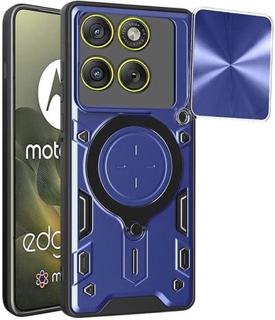 Hoesje geschikt voor Motorola Edge 70 - Techsuit CamGuard Pro Back Cover - Blauw