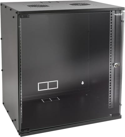 19 Inch Netwerkkast Serverkast Wandmontage 12 HE Diepte 400 mm Zwart