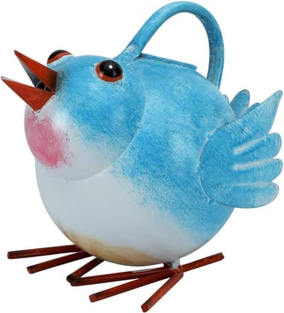 Metalen Gieter - Decoratieve Waterkan - Planten Water Geven - Vormgegeven als Vogel - 1.9 Liter Inhoud - Blauw