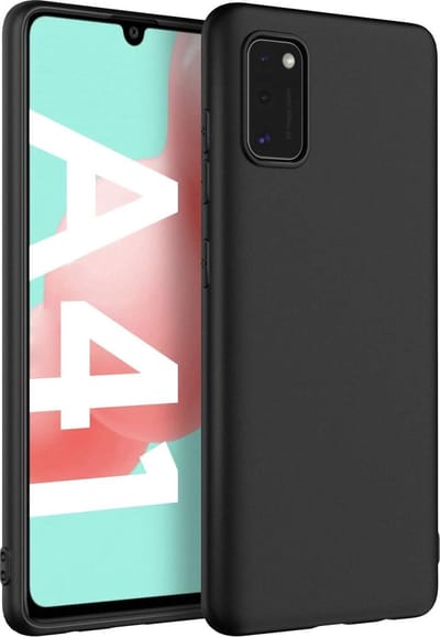 HB Hoesje Geschikt voor Samsung Galaxy A41 - Zwart - Siliconen Back Cover