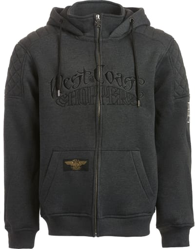 WCC West Coast Choppers Hoodie Choppers Por Vida Zip Hoody Grey