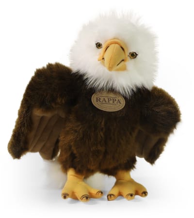 Rappa ECO knuffel adelaar 24 cm - realistische knuffel van recyclede PET flessen - bruin wit