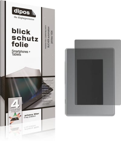 dipos – Matte Privacy Screenprotector geschikt voor BUCHER automation JetView 1004 | Anti-Spy Beschermfolie