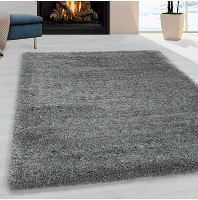 Hoogpolig vloerkleed voor de woonkamer, aangenaam zacht vloerkleed voor de slaapkamer, lichtgrijs 80x150 cm