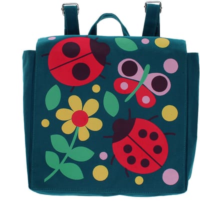 Rex London Mini Kinder Rugzak Ladybird – Canvas Rugtas voor Peuters – Lichtgewicht & Duurzaam – Ideaal voor School en Uitjes.