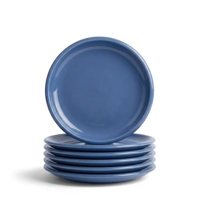 Royal Boch Boerenblauw Gebaksbord lichtblauw 16cm set van 6