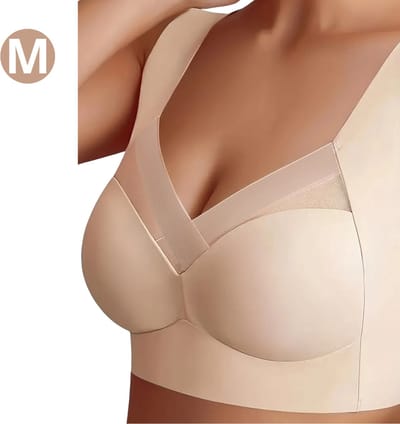 Livano BH Zonder Beugel - Zonder Bandjes - Push-up Bh's - Comfort Bh - Beige M