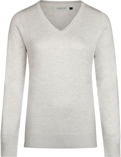 Steppin' Out Damestrui Cotton Cashmere V-hals Grijs - Maat S - Heren - Pullovers