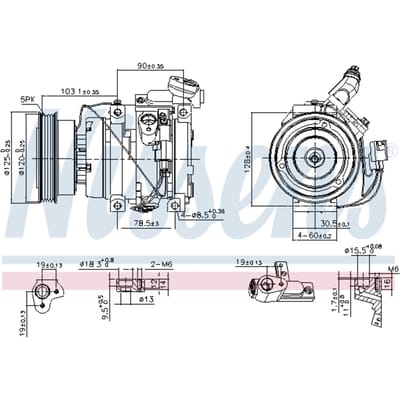 Compressor airconditioning NISSENS 89576