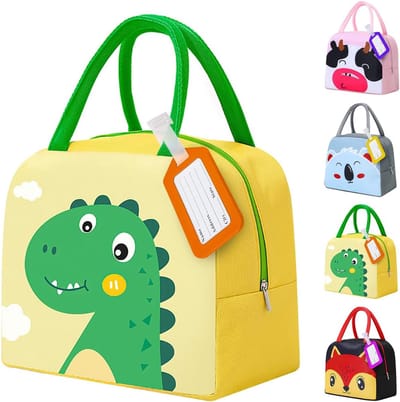 Schattige Lunchtas voor Kinderen - Koeltas voor School en Reizen - Isolatietas met Cartoon Dierpatronen