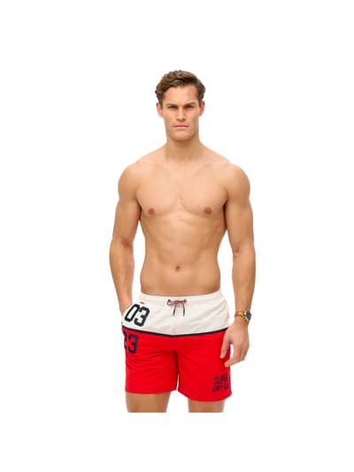 Superdry - Nautical zwemshort met logo - 43 cm - Heren - Zwembroeken