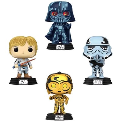 Vinyl verzamelaarsbeeldje Funko Star Wars POP Movies Retro Series (x4)