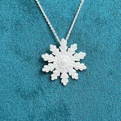 Nieuwe Kerst Sneeuwvlok Vrouwen 'S Hanger Goud Zilver Wit Sieraden Ketting -Mode Veelzijdige Kraag Ketting Groothandel white